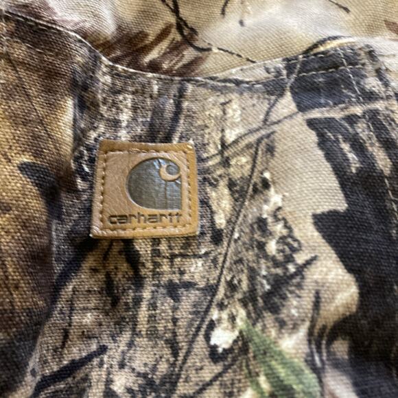 Vtg Carhartt Realtree Camo Coat J220 CAP Sz 2XL Brown Hunting Jacket Canvas - Picture 7 of 13